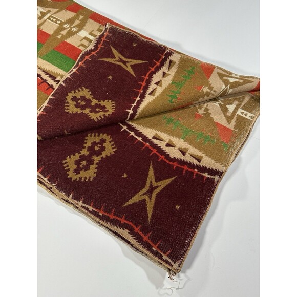 1920s Antique Jacob's Oregon City Indian Trade Blanket Aztec 74 x 58 Rare HTF - Picture 9 of 16